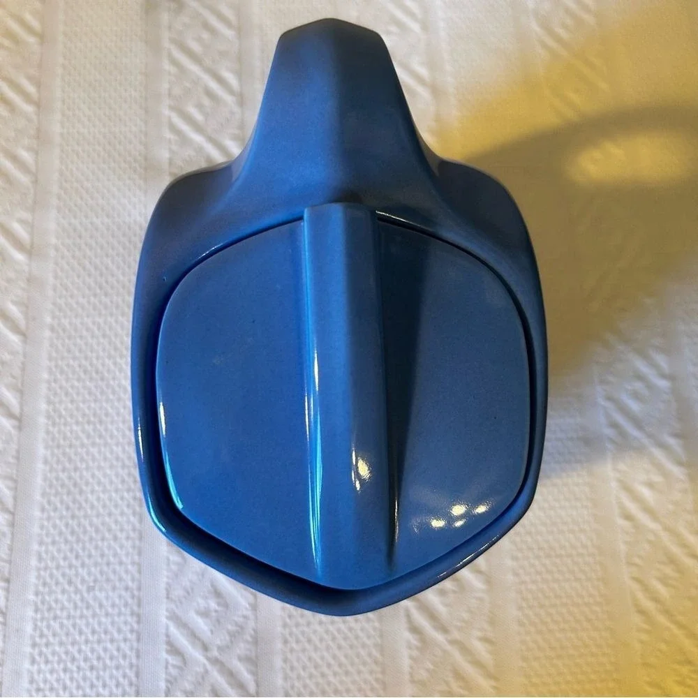 Vintage The Hall China Co‎ Made for Montgomery Ward Blue Pitcher